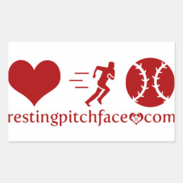 ハート、ハッスル、HBPのステッカー 長方形シール