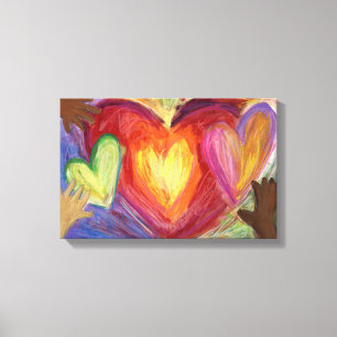 ハート&ハンズダイバーシティズ絵画ズキャンバスアートプリント キャンバスプリント