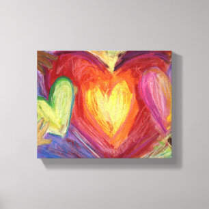 ハート&ハンズダイバーシティ絵画ズキャンバスアートプリント キャンバスプリント