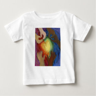 ハート&ハンズラブダイバーシティアートカスタムシャツ ベビーTシャツ