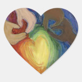 ハート&ハンズラブダイバーシティアートデカールシール ハートシール (正面)