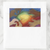 ハート&ハンズラブダイバーシティアートデカールシール 長方形シール (バッグ)