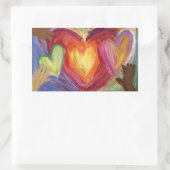 ハート&ハンズラブダイバーシティアートデカールシール 長方形シール (バッグ)