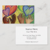 ハート&ハンズラブ多様性アートビジネスカード 名刺 (正面/裏面)