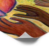 ハート&ハンズラブ絵画ズのアートポスタープリント ポスター (角)