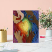 ハート&ハンズラブ絵画ズDEIアートプリントサイン アクリルサイン (ウェディング)