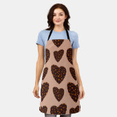 ハート、ハート、その他のハート エプロン (着用した状態)