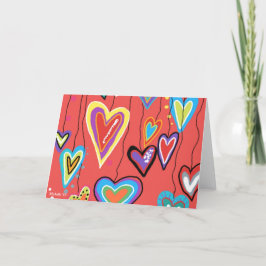 ハート、ハート、その他のハート サンキューカード