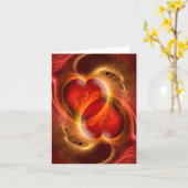 ハート(ハート) カード (黄色い花)