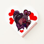 ハート、ハート、愛 ノートブック (裏面)