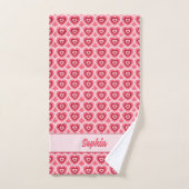 ハート バスタオルセット (ハンドタオル)