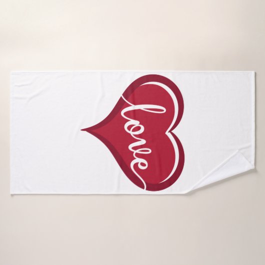 ハート バスタオル (バスタオル)