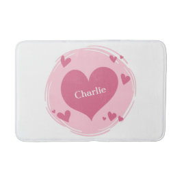 ハート・バス・マット内の名前 バスマット