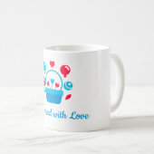 ハート、バルーン、ハートバスケット コーヒーマグカップ (正面右)