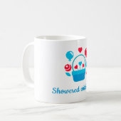 ハート、バルーン、ハートバスケット コーヒーマグカップ (正面左)