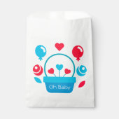 ハート、バルーン、ハートバスケット フェイバーバッグ (正面)