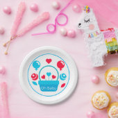 ハート、バルーン、ハートバスケット ペーパープレート (パーティー)