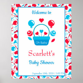 ハート、バルーン、ハートバスケット ポスター