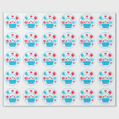 ハート、バルーン、ハートバスケット ラッピングペーパー (フラット)