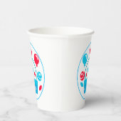 ハート、バルーン、ハートバスケット 紙コップ (右)