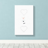 ハート&バレリーナガールキャンバスプリント キャンバスプリント (インサイチュ (ウッドフロア))