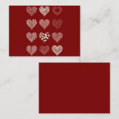 ハート バレンタインデー 九ハート バレンタインラブ ノートカード (正面/裏面)