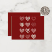 ハート バレンタインデー 九ハート バレンタインラブ ノートカード (正面/裏面インサイチュ)