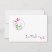 ハート バレンタインデー 感謝カード サボテン ノートカード (正面)