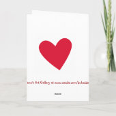 ハート-バレンタイン--を保持しているくま シーズンカード (裏面)