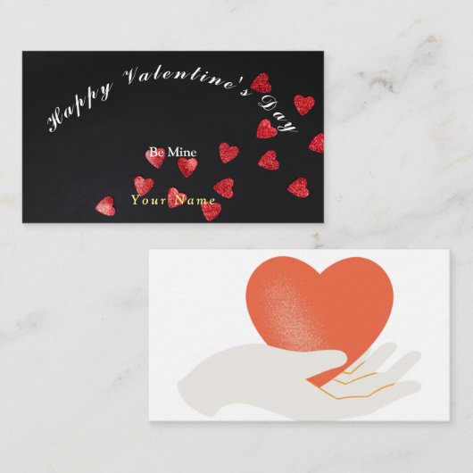 ハート・バレンタイン・エンクロージャ・カード エンクロージャーカード (正面/裏面)