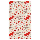 ハート(バレンタ赤と白イン) スモールペーパーバッグ (裏面)