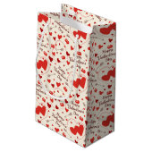 ハート(バレンタ赤と白イン) スモールペーパーバッグ (裏面アングル)