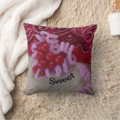 ハート&バンダナ赤い甘いお菓子の国 クッション (ブランケット)