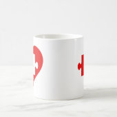 ハート・パズルギフト コーヒーマグカップ (中央)