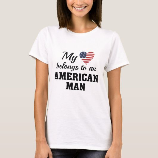 ハート・ビロングス・トゥ・アメリカン Tシャツ (正面)