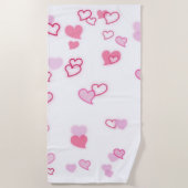 ハート ビーチタオル (正面)