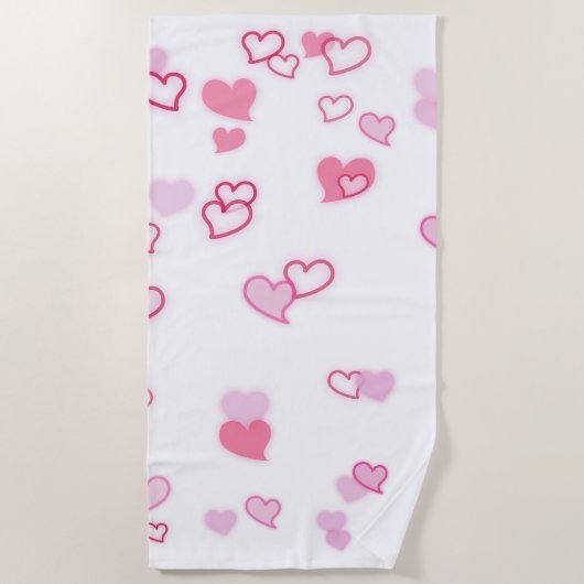 ハート ビーチタオル (正面)