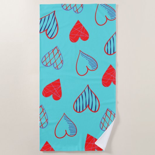 ハート ビーチタオル (正面)