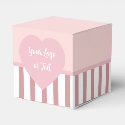 ハート – ピンクと白とのストライプハート フェイバーボックス (裏面サイド)