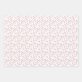 ハート – ピンクグラデーション赤オン白 ラッピングペーパーシート (正面2)