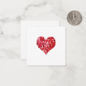 ハート ピンク レッド 愛してる クリスマス バレンタイン ノートカード (正面/裏面インサイチュ)