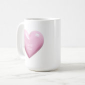 ハート ピンク I LOVE YOU 結婚記念日 コーヒーマグカップ (正面左)