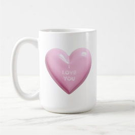 ハート ピンク I LOVE YOU 結婚記念日 コーヒーマグカップ