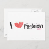 ハート ファッション パープル ポストカード (正面/裏面)