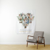 ハート フォト コラージュ ロマンチック カップル ウェディング タペストリー (インサイチュ)