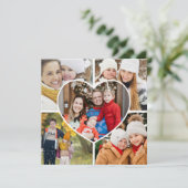 ハート フォト コラージュ 手書き メリー アンド ブライト シーズンカード (スタンド正面)