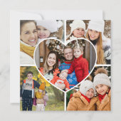 ハート フォト コラージュ 手書き メリー アンド ブライト シーズンカード (正面)