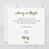 ハート フォト コラージュ 手書き メリー アンド ブライト シーズンカード (裏面)