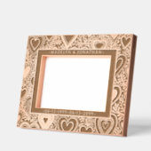 ハート＆フォリアージュ バレンタインデー 結婚記念日 レーザー彫刻フレーム (左)