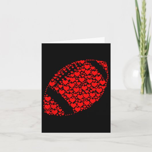 ハート フットボール ラバー 面白い フットボール は 私のバレンタイン カード (正面)